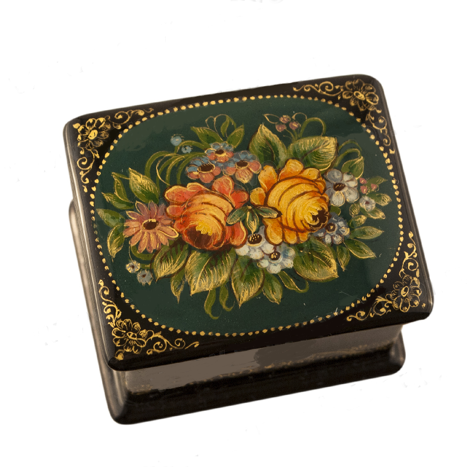 Russian decorative box Flowers