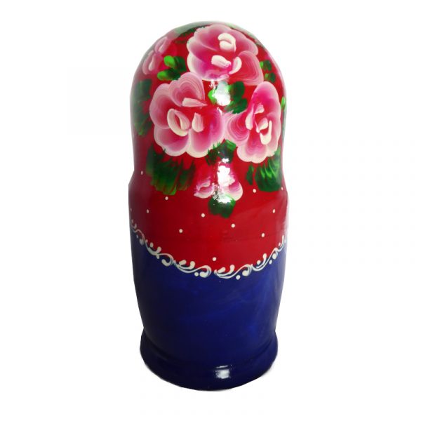 Russian doll Marina designed in blue and pink colours