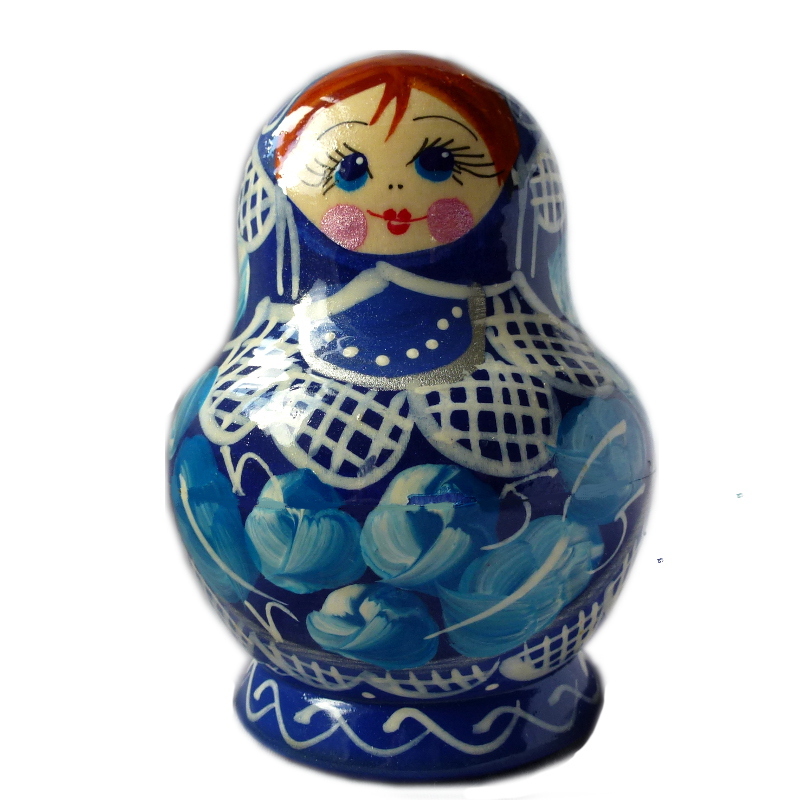 Russian doll Luisa blue, 5 piece set