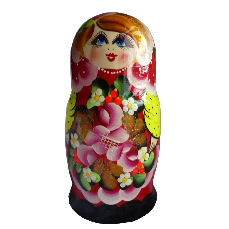 Russian doll Lady Olga Red, 7 piece set • High quality Russian dolls